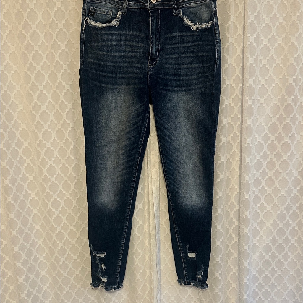 744 Kancan Dark Wash Distressed Skinny Jeans 744 Kancan Dark Wash Distressed Skinny Jeans